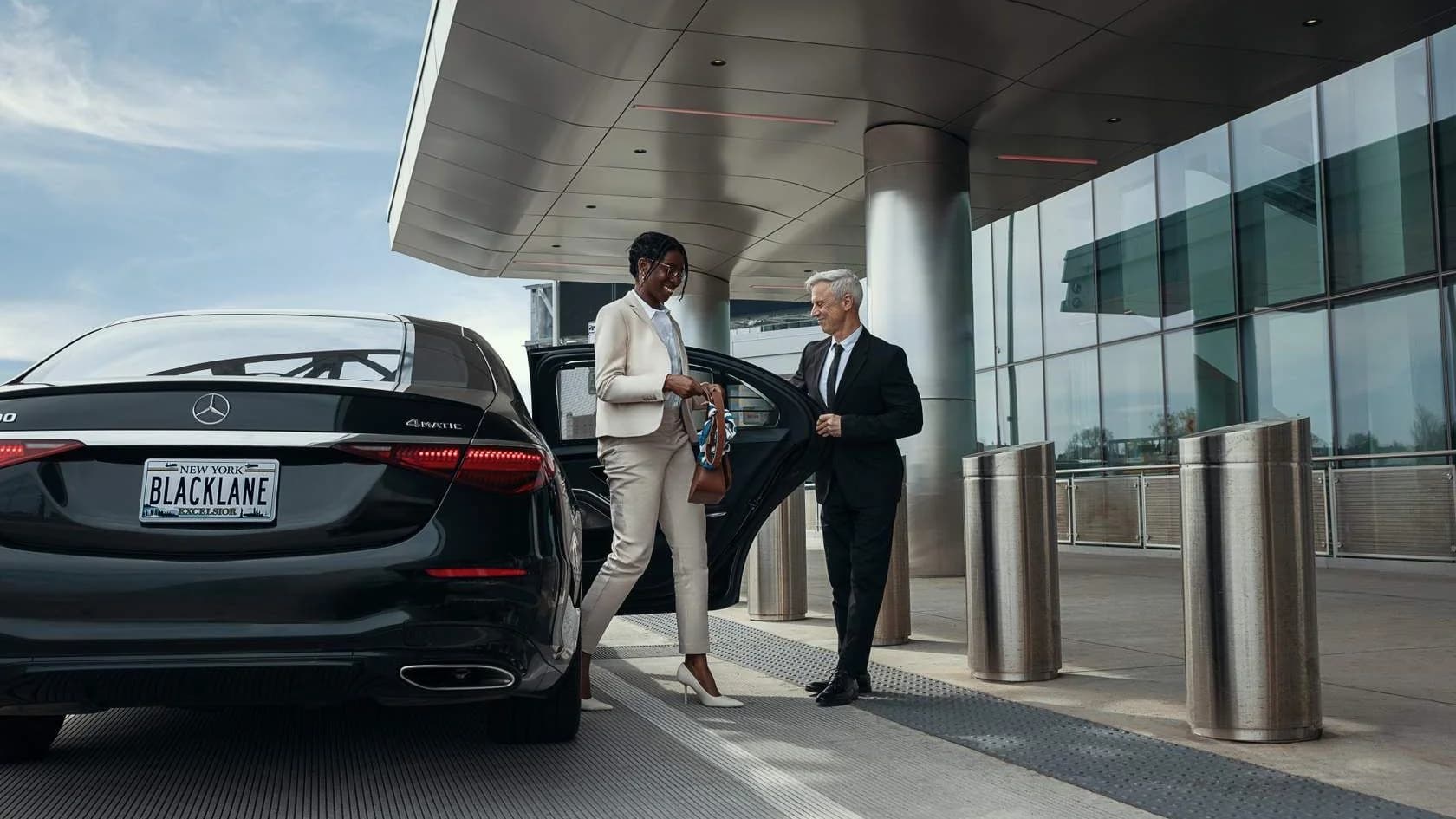 Mercedes airport transfer arrival in Turkey with professional chauffeur