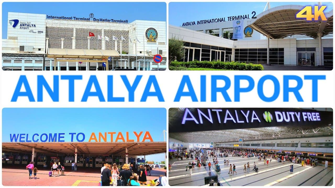 Antalya Airport Terminal 1 & 2 Tour in 4K