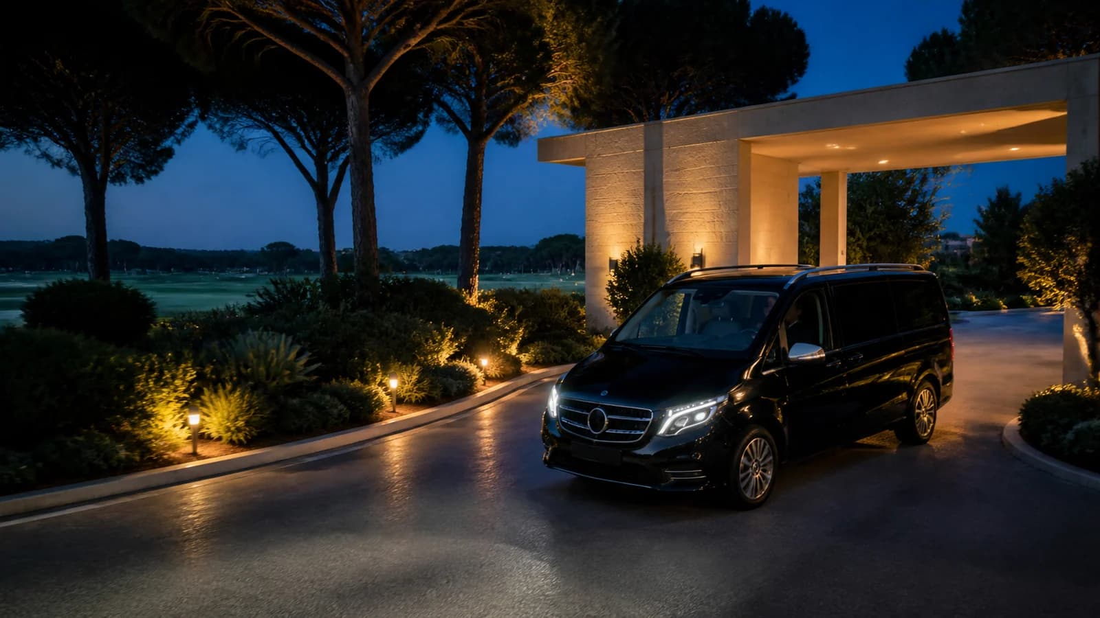 Representative scene of a private transfer arrival in the Belek area